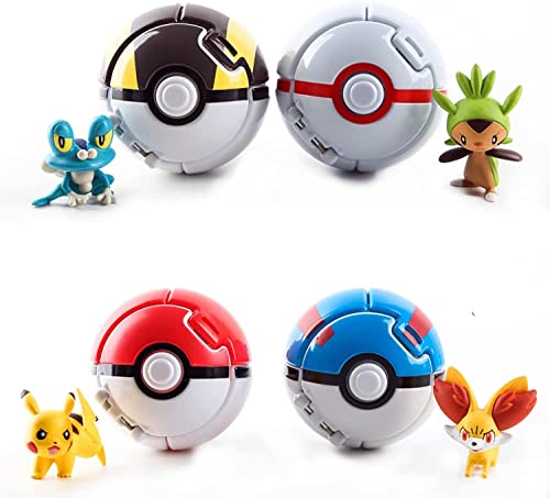 4 PCS Throw N Pop Poke Ball and Figure, Pokรยฉ Battle Action Figures, Pokballs Action Figures Game Action Figure for Children's Toy Set Birthday Party Toy Gift Idea 4 PCS Throw N Pop Poke Ball and Figure, Pokรยฉ Battle Action Figures, Pokballs Action Figures Game Action Figure for Children's Toy Set Birthday Party Toy Gift Idea