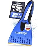 LICARGO Eiskratzer Auto Messingklinge - Eisfrei in einem Zug & schonend zur...