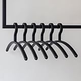  Metallbude FAY Kleiderbügel aus Kunststoff, 6er-Set, platzsparendes Design, pflegeleicht, Kratzfest, Schwarz