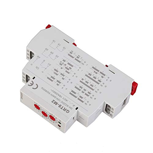 Indicateur LED de délai de retard multifonctionnel sur rail DIN AC/DC 12V-240V