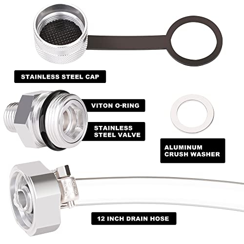 Wynnsky M14-1.50 Quick Twist Oil Drain Valve, Steel Cup With Rubber Seal, Drain Tube #TOP1