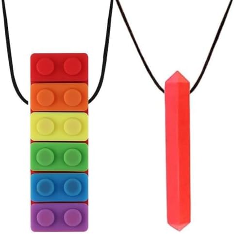 2 Piezas Collar de Masticación Sensorial, Buena Flexibilidad, Col...