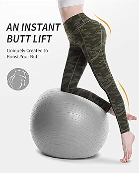 CAMBIVO Workout Leggings with Pockets 