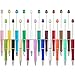 PASISIBICK 20 Colors Plastic Beadable Pens, Assorted Bead Pens for DIY PPL Gift with Shaft Black Ink, 20 Pieces