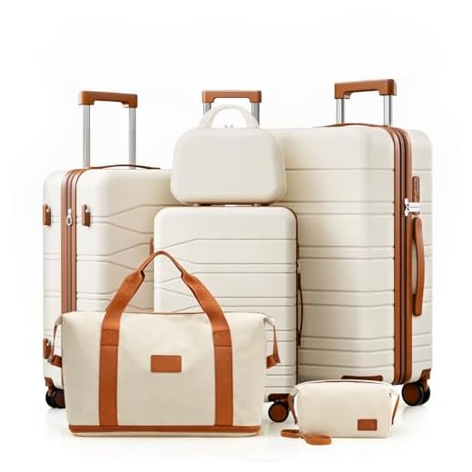 Complete 6 Piece Luggage Set with Wheels