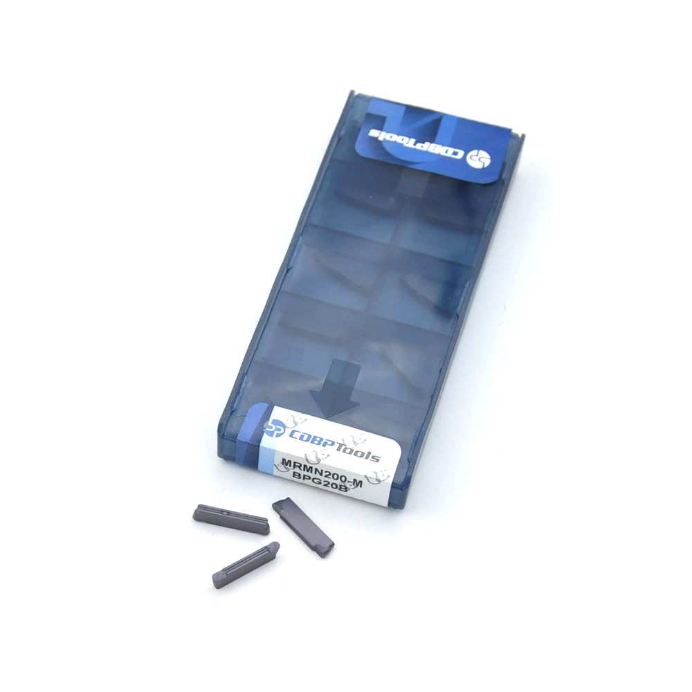 Indexable Grooving Insert MRMN200-M Carbide Insert for Grooving Tool, PVD Coating, 10pcs
