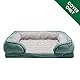 Furhaven Ersatz-Hundebettbezug, Perfekter Komfort, Plüsch und Samt, Wellenmuster, maschinenwaschbar, Seladongrün, Größe M