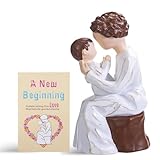SIGUEJOR Grandma Gifts,Hand-Painted Resin Sculpture of Grandmother Holding Baby, to Celebrate New Beginnings, Newborns, and Loving Family Bonds