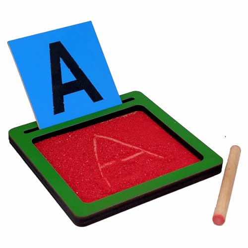 Image of Tantrums Sandpaper Capital Alphabet Letters for Kids | 26 Capital ABC Blocks with Wooden Tray & Stick | Tactile Pre-Writing, Letter Recognition & Fine Motor Skills