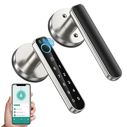 Fingerprint Door Lock-biometric Door Lock-Smart Door knob-with passcode keypad keyless Entry Door Handle,for Bedroom Home Hotel Office by OFFTV - Used condition - US$32.74