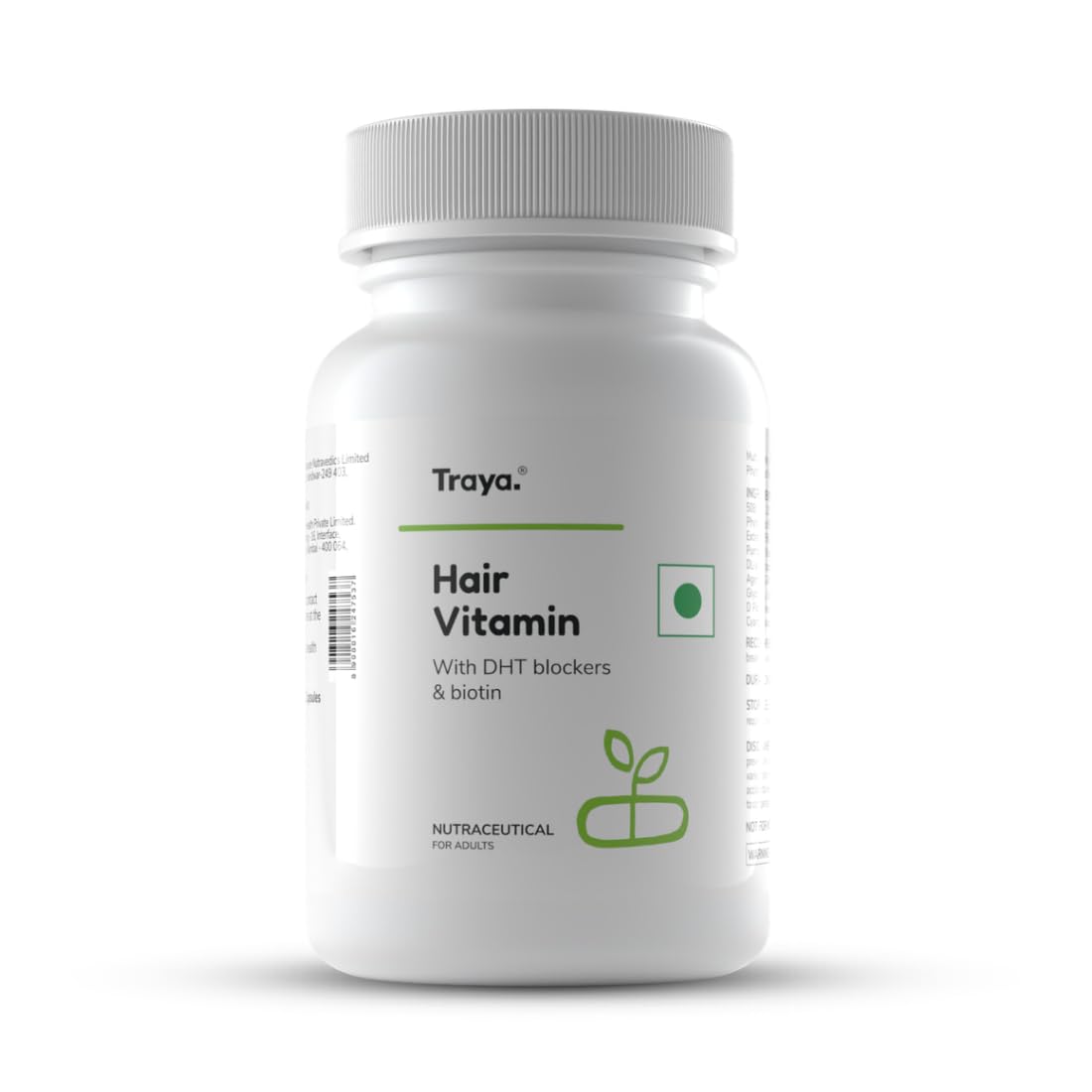 Traya Hair Vitamins Capsules, Natural DHT Blocker & Biotin Capsules for Hair Growth, Hair Fall Control, Contains 12 mcg Biotin, Vitamin, Iron, Omega 3 & Bhringraj (30 Multivitamins for Hair), 50 grams Traya Hair Vitamins Capsules, Natural DHT Blocker & Biotin Capsules for Hair Growth, Hair Fall Control, Contains 12 mcg Biotin, Vitamin, Iron, Omega 3 & Bhringraj (30 Multivitamins for Hair), 50 grams