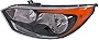 Evan-Fischer Headlight Assembly Compatible with 2012-2017 Kia Rio Halogen Hatchback Driver Side