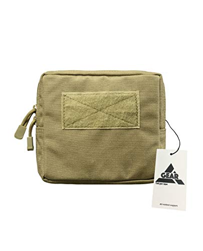 Field gear Japan ユーティリティポーチ ナイロンポーチ タクティカルポーチ サバゲーポーチ アウトドアポーチ タクティカルギア ミリタリーバッグ 小物入れ スマホ (ブラウン)