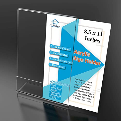 Image of Parikshit Sublimation A4 Size Portrait 1pcs Acrylic Sign Holder Table top Display Stand for Exhibition menu Photo Flyer brochure (11.5 X 8.5 Inch - 1pc, Portrait)
