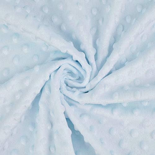 Image of American Baby Company Heavenly Soft Chenille Receiving Blanket 30 inchx40 inch, 2-Layer Minky Dot & Silky Satin, Blue, Warm for Baby Boys & Girls