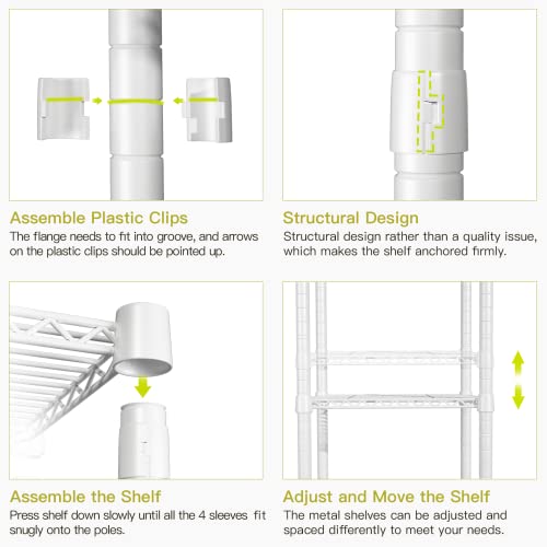 Ulif Clothes Drying Rack, Over Washer And Dryer Laundry Room Storage Shelf, Bathroom Towel Rack Space Saver With Adjustable Shelves, Wire Basket, And Rotatable Hooks, 63.4"L X 13.4"D X 76.7"H, White #TOP4