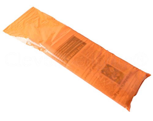 CleverDelights Orange Newspaper Bags - 7.5" x 21" - 100 Pack - 0.8 Mil - Flat Plastic Bags