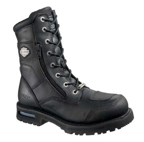 Harley-Davidson Men's Riddick 8-Inch Lace-UP Black Motorcycle Boots D98308
