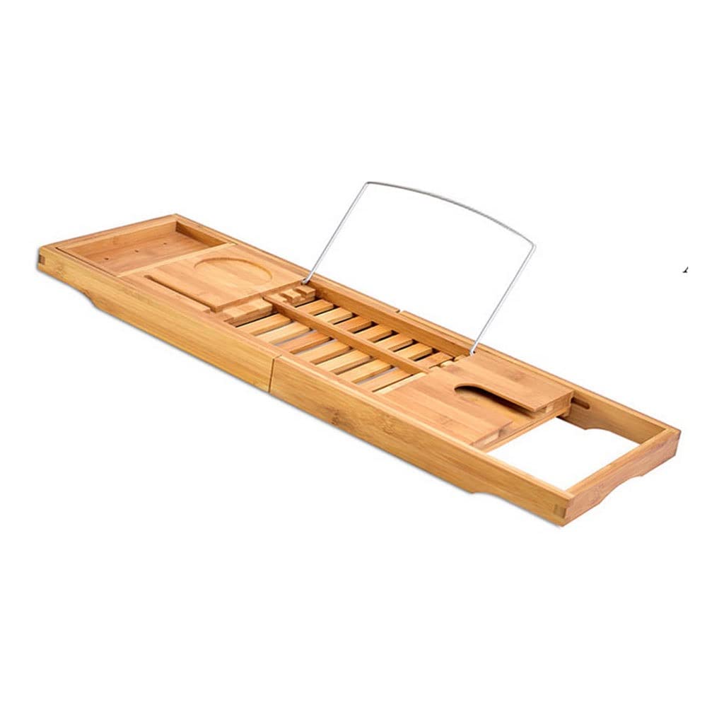 MYUYEE Handmade Bath Tray Bathroom Shelves Apply For Pad/Book/Tablet Bathrooms Accessories Bathtub Rack Stand Holder (A-As Shown)