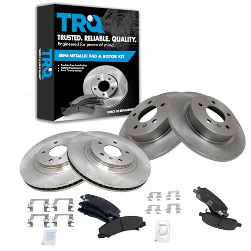 TRQ Brake Pad & Rotor Kit for Buick Lucerne & Cadillac DTS