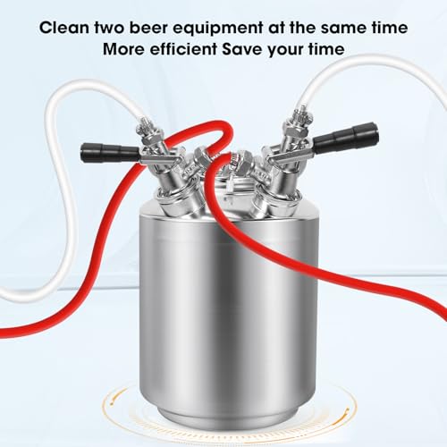 Image of 2.5 Gallon Beer Line Cleaner Keg, Keg Cleaning Kit with 2D Spears