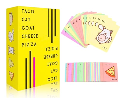 Image of Tickles Taco Cat Goat Cheese Pizza Naughty Party Card Fun Family, Travel & Night Game for Kids & Adults (Ages: 7+ Years, Players: 2-8)