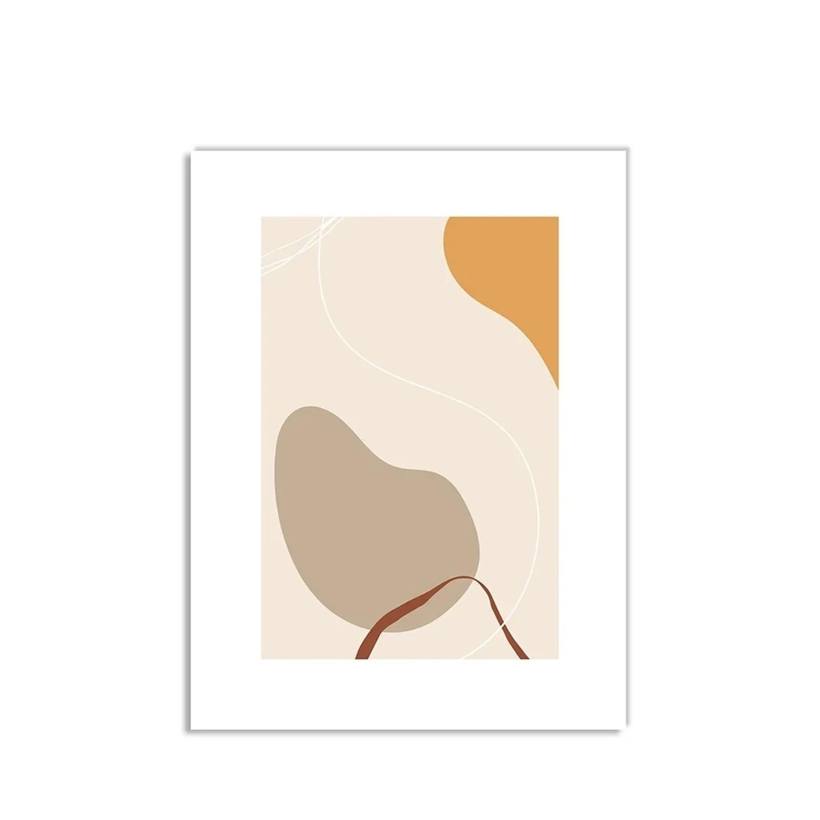 Tableau déco nature géométrie abstraite art au trait moderne