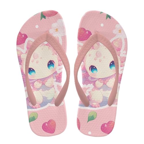 Girl's Flip Flops Kid's Flip Flop Children's Non-Slip Sole Quick Drying Beach Slippers Slide Sandals Pink Straps