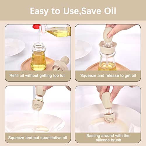 Venmate Olive Oil Dispenser Bottle With Silicone Brush 2 In 1, Silicone Dropper Measuring Oil Dispenser Bottle For Kitchen Cooking, Frying, Baking, Bbq Pancake, Air Fryer #TOP2