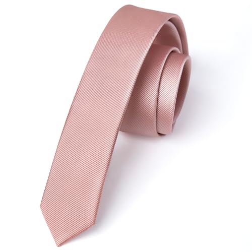 Enlision Corbatas de Hombre Modernas Corbata Rosa Delgada de Color Liso Originales Corbata de Boda Fiesta Business 4 cm