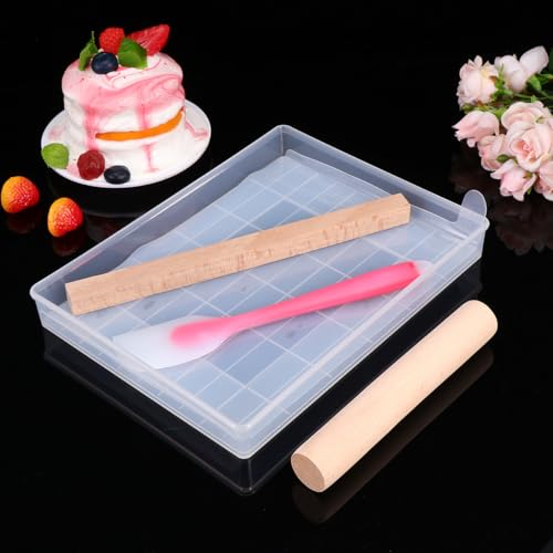 Moldes de silicona para turrón casero juego de repostería con raspadores PP para horno y cocina 5