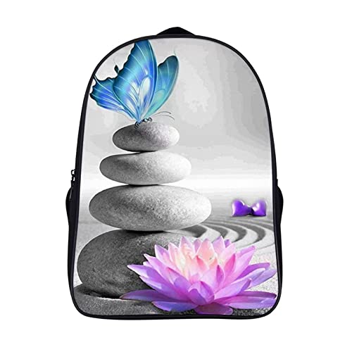 Cartable de mode grand volume 40x28x16cm au motif papillon