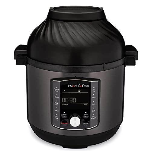 Instant Pot Pro Crisp 11-in-1 Electric Multi Cooker – Pressure Cooker, Air Fryer, Slow Cooker, Steamer, Griller, Dehydrator and Sous Vide Machine -Black Stainless Steel, 1500 W, 7.6L