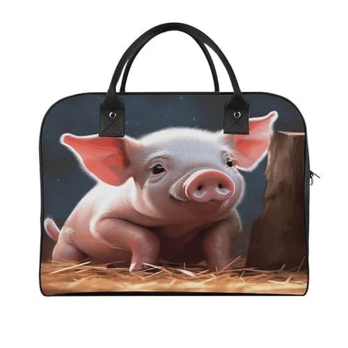 Bolsa Foolish Cute Pig1 Tote con cremallera y correa ajustable miniatura 1