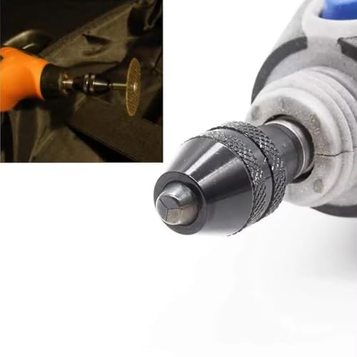 Image of 1pc Mini Multi Keyless Drill Chuck Quick Change Universal Chuck Replacement For Dremel Rotary Tools