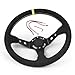 14 Inch 350mm Car Steering Wheel Suede Leather Drift Racing Game Steering Wheel Universal