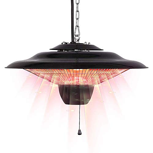 Calentador Exterior para Patio, Calentador Colgante Montado En El Techo, Calentador Halógeno De Pie, Luces De Calefacción Eléctrica Ajustables, 2500 W para Jardín Interior Cover