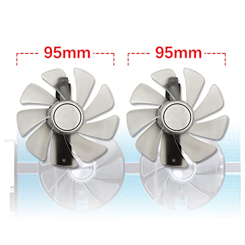 Cavabien 95Mm Cf1015H12D Fdc10U12S9-C None Cable Graphic Card Cooles Fan For Sapphire Nitro Rx 580 / Rx 570 / Rx 480 Vga Video Card Cooling (White Graphics Card Fan 2 Pcs) #TOP2
