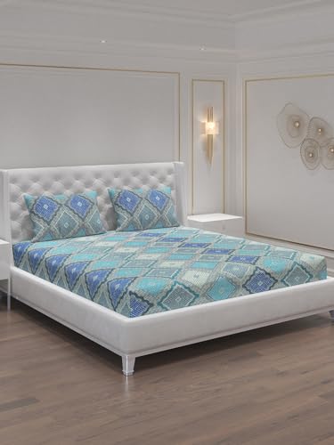 Image of Moca By Monte Carlo 120 TC Queen Size 1 Bedsheet with 2 Pillow Cover Set (23BS-DAZZLE-16)