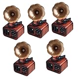 MINIATUR-Grammophon: Hergestellt hochwertigem ABS-Material, kann für eine Zeit verwendet werden.