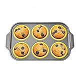 Silikonform für Muffins, 6 Mulden, wiederverwendbar, Donuts im Ofen | Haus, Küche, Backofen, Luftfritteuse, Kochen, Frittieren, Dekorieren, Ei, Schokolade, Dessert
