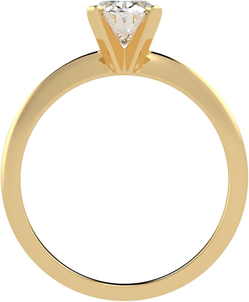 Houston Diamond District 2 Carat Lab Grown Solitaire Oval Cut IGI CERTIFIED Diamond Engagement Ring (F-G Color VS2-SI1 Clarity) - Image 3