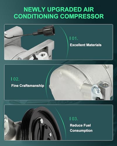 Image of SCITOO A /C Compressor fit for Nissan for Frontier 3.3L 1999-2004 | Fast Cooling, Ultra Low Noise (≤72 dB)Air Conditioner Compressor with Clutch, Easy Installation, 1522013 1522014 10348171