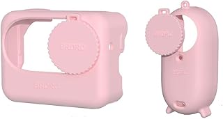 غطاء حماية من السيليكون مع غطاء عدسة لملحقات انستا 360 جو 3 اس من فاشون مانيا (اسود)