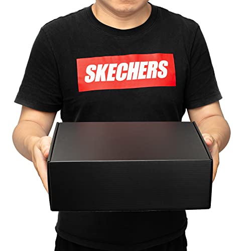 Mcfleet 12X9X4" Black Shipping Boxes - 24 Pack Corrugated Cardboard Mailing Box Packaging For Small Business - Tab Locking Literature Mailer Boxes Flat Shipping Boxes Empty Gift Packing Boxes Supplies #TOP5