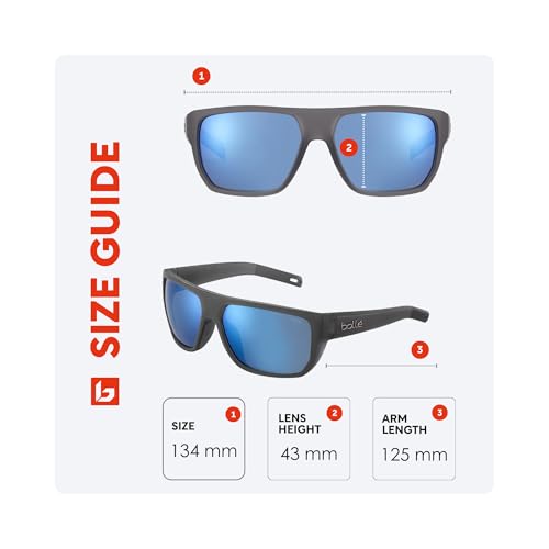 Bolle Vulture 62MM Flat Top Sunglasses for Men +BUNDLE with ACCESSORY EYEWEAR KIT3