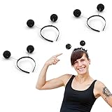 Oblique Unique® 3 diademas con purpurina, color negro