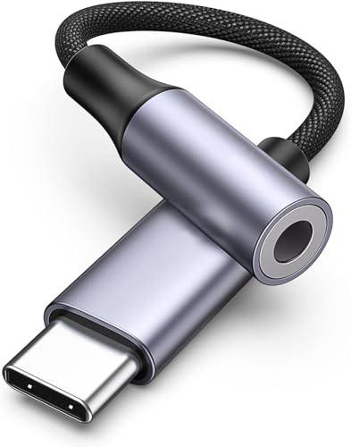 Image of Type C to 3.5 mm Audio Jack Connector with DAC Headphone Converter Adapter Compatible with iPhone 15 Pro Max / 15 Pro / 15 Plus, Galaxy S23 / S22 / S21 /S208, iPad Pro, Pixel 8 & Other Type C Phones