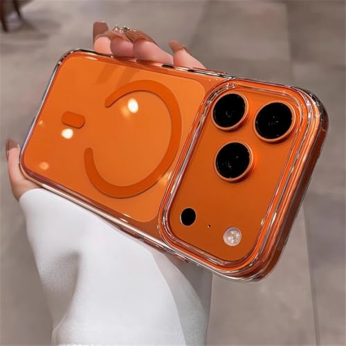 iPhone�p 17 16 15 14 13 Pro Max Plus�p���������^PC�}�O�l�b�g�P�[�X�A�G�A�N���A�L�����f�B�J���[�ϏՌ��J�o�[�iiPhone�p17�p/�I�����W�j
