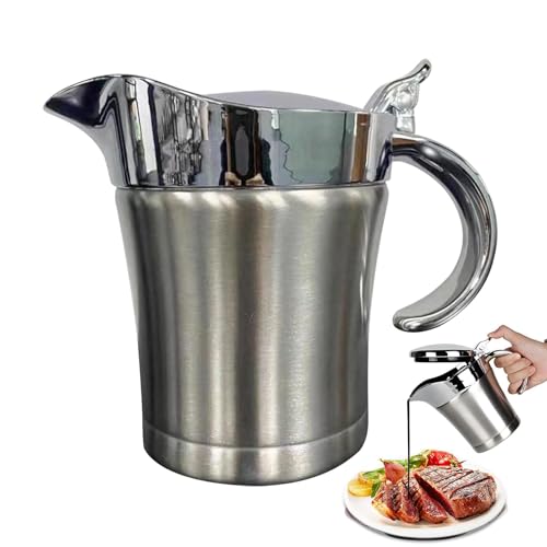 Salsera Con Tapa, Salsera - Cuenco Para Salsa Con Tapa De Acero Inoxidable,Olla Portátil Para Salsa De De Doble Capa, Accesorios De Comedor Para Cocina Casera
